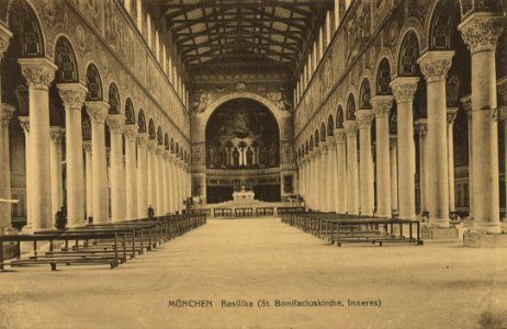 München, Bayern - St. Bonifatiuskirche, Inneres (Zeno Ansichtskarten)