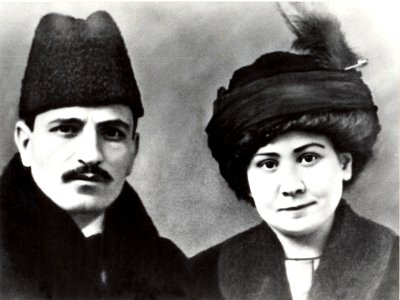 Məmməd Yusif Cəfərov və xanımı Yelizaveta Buxarskaya