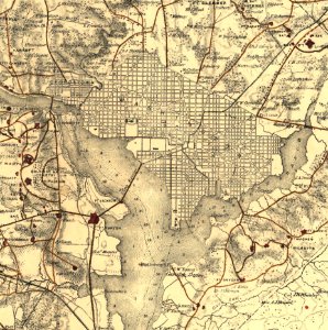 N E Virginia forts and roads, detail of Washington2