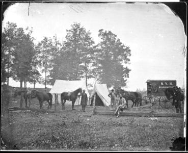 N.Y. Herald headquarters in the field, Culpeper, Va., 1863 - NARA - 524618 photo