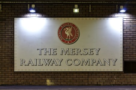 Mersey Railway Company sign, Liverpool James Street