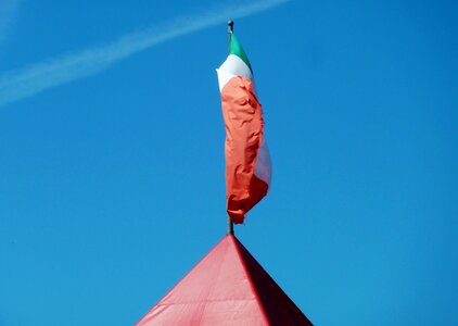 Red italian flag national flag photo