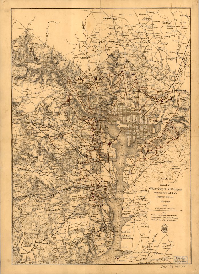 N E Virginia forts and roads
