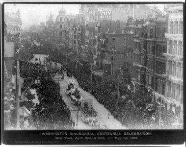 N.Y.C. - Washington Inaugural Centennial celebration parade; birds-eye view LCCN2007678115