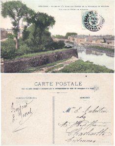 Mézières. – Ancienne demi Lune Des DAMES de la Citadelle de Mézières — Vue sur le Faubourg d'Arches (2)