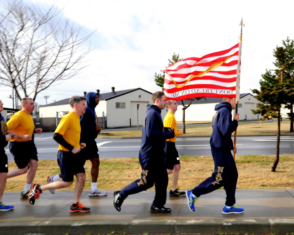 NAF Misawa conducts formation run in commemoration of Boston Marathon bombing victims 130419-N-ZI955-034