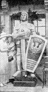 Nagelbild Isern Kerl in Emden nach dem Konterfei von Fregattenkapitän Karl von Müller. Entwurf von Liebsch