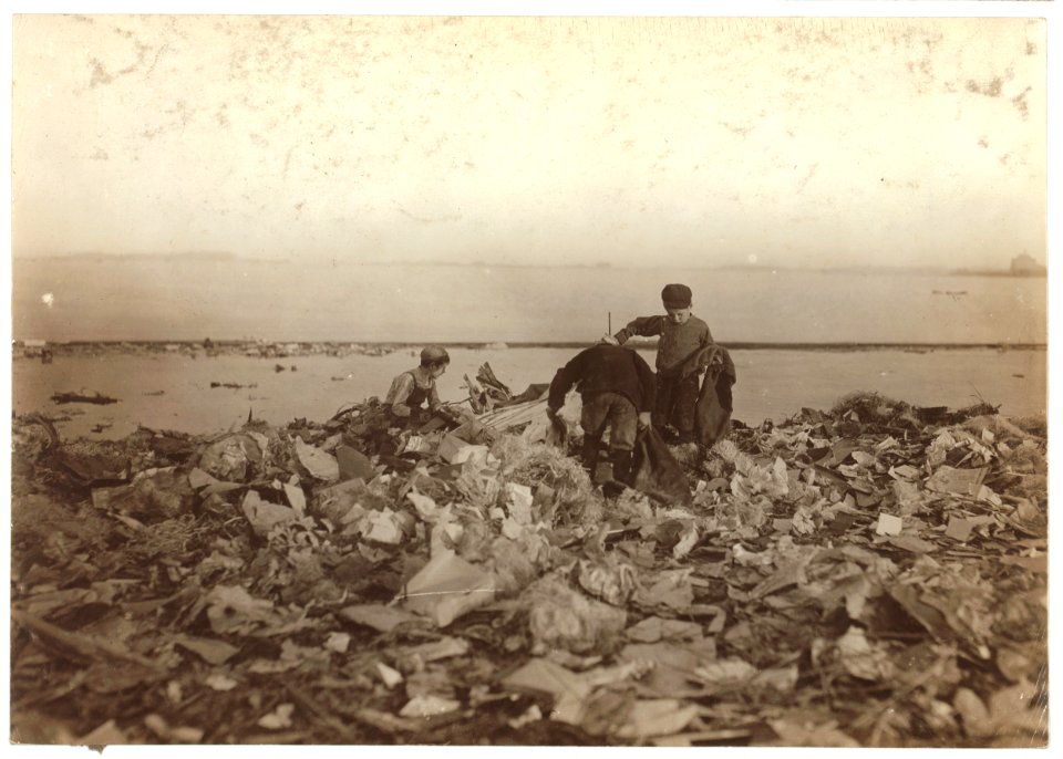 Name- Boys of the Dumps - South Boston. Fields now being filled in for a Play Ground. Boston 1915 Exhibit. Oct. 1909. LOC cph.3c15368