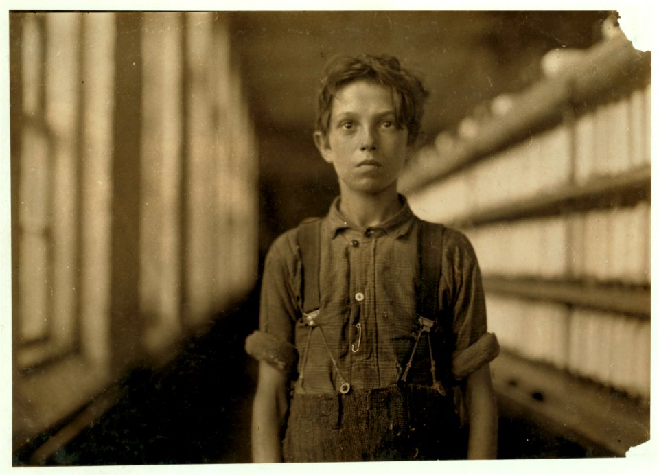 Name- Jo Bodeon. A 'back-roper' in mule room. Burlington, Vt. Chace Cotton Mill. LOC cph.3b24160