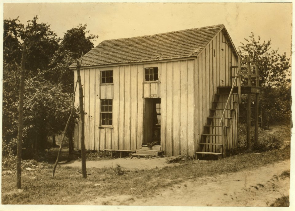 Name- Three families live in this shack- one room above and one below. Bottomley's farm near Baltimore, Md. July 7, 1909. LOC cph.3b38162