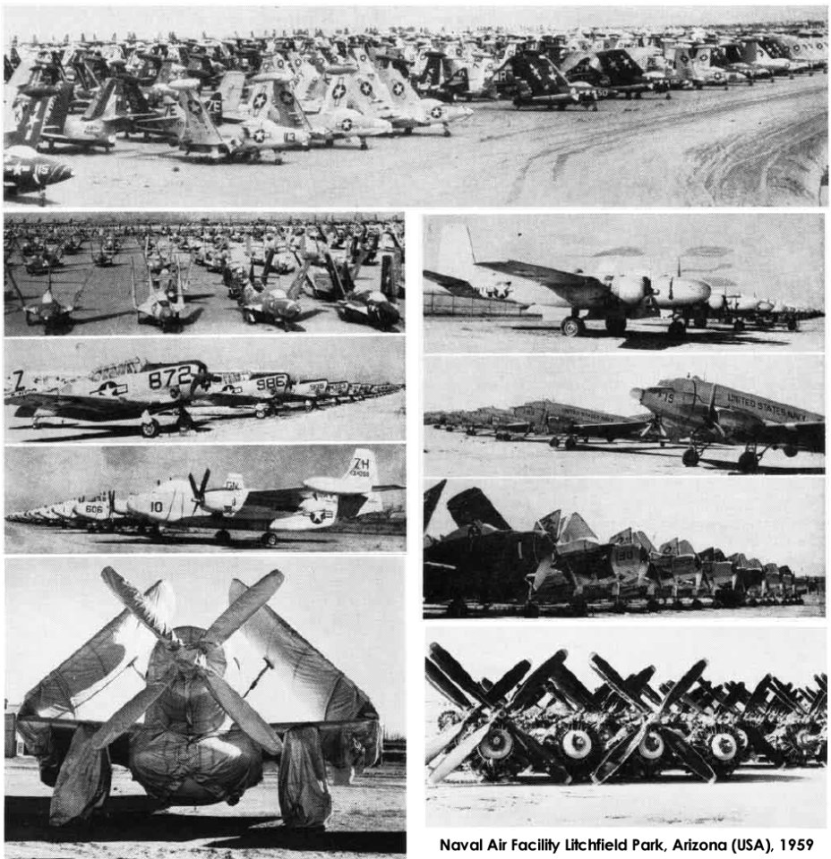 NAF Litchfield Park aircraft storage views 1959