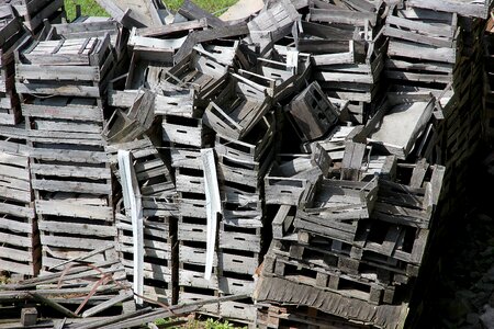 Garbage mess stack photo