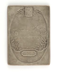 Namur - Alimentation de l'Enfance, plaquette by Pierre Theunis, Belgium, 1918, Coins and Medals Department of the Royal Library of Belgium, 2Lef72 - 24 (verso)