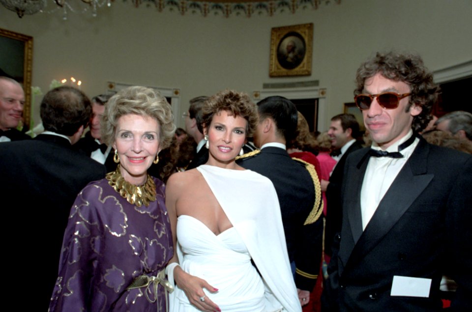 Nancy Reagan with Raquel Welch and Andre Weinfeld