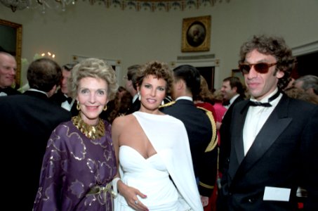 Nancy Reagan with Raquel Welch and Andre Weinfeld
