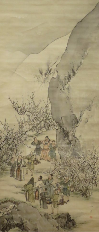 Revelers in a Plum Garden by Nagayama Kōin, Honolulu Museum of Art