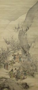 Revelers in a Plum Garden by Nagayama Kōin, Honolulu Museum of Art
