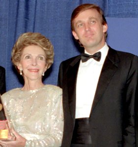 Nancy Reagan and Donald Trump 1985