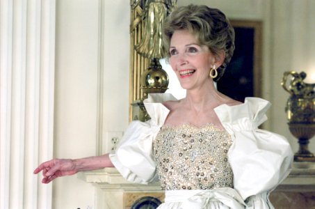 Nancy Reagan Photo Session with Harper's Bazaar in East Room