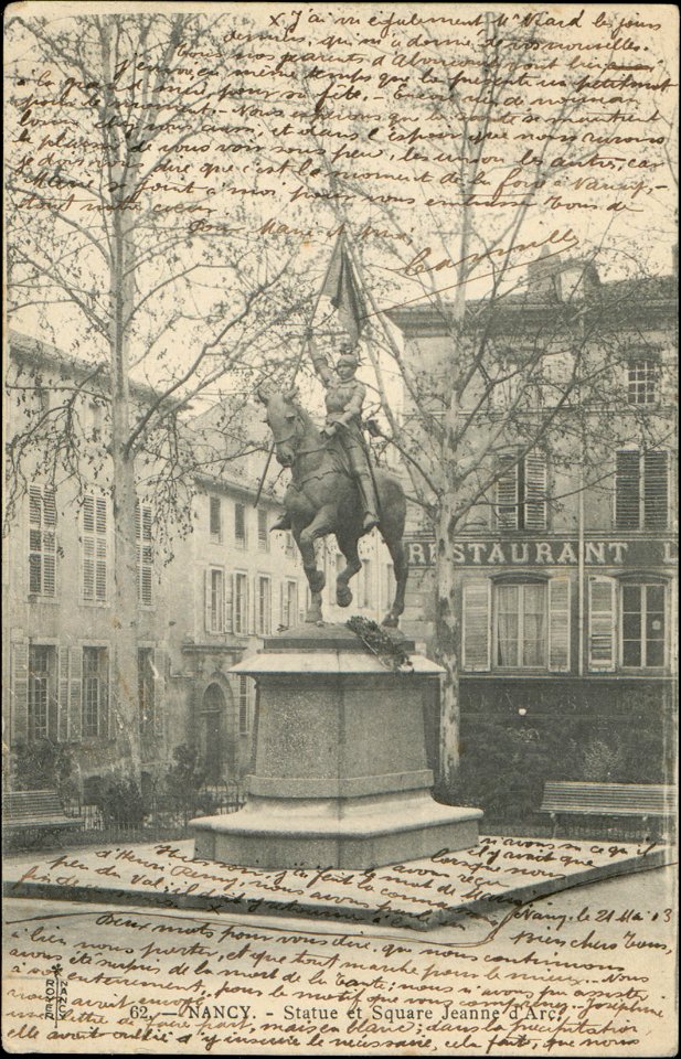 Nancy, Statue et square Jeanne d'Arc CP 5532 PR