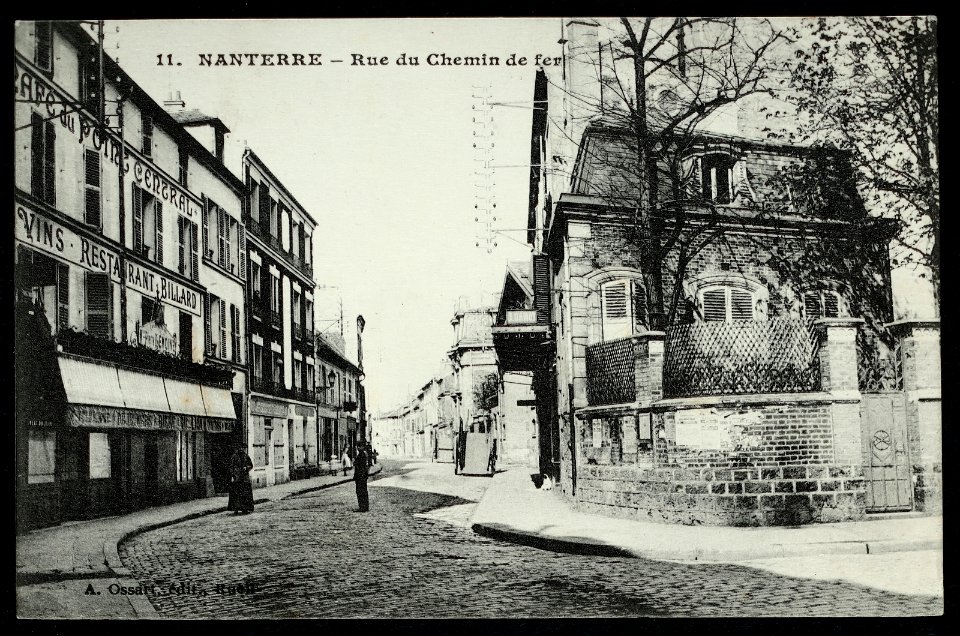 Nanterre.Rue du Chemin-de-Fer.Passants