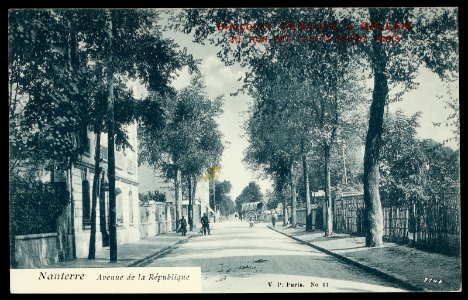Nanterre.Avenue de la République.Carriole