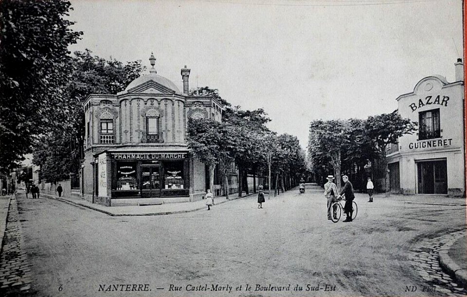Nanterre.Rue Castel-Marly.Boulevard du Sud-Est
