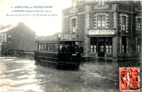 Nantes inondations 1910 tramway