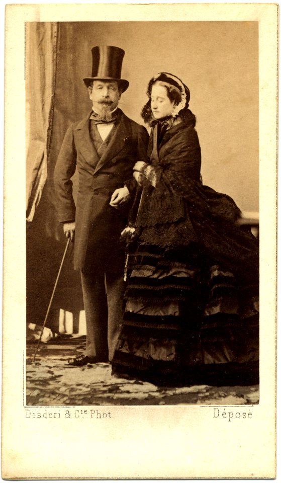 Napoléon III and his wife Eugenie, CDV by Disderi, c1865
