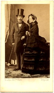 Napoléon III and his wife Eugenie, CDV by Disderi, c1865