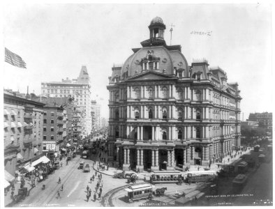 N.Y.C. Post Office. Panoramic view showing Broadway and Park Row LCCN2007682437
