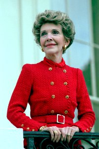 Nancy Reagan During a Photo Shoot for Time Magazine on The State Floor Balcony C26440-36A photo