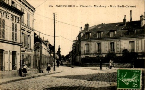 Nanterre.Place du Martray.Rue Sadi-Carnot