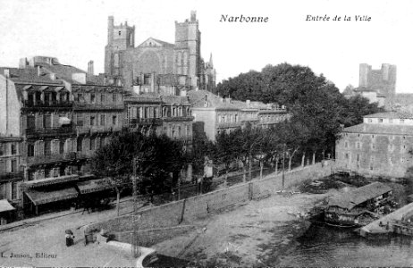 Narbonne Aude postcard entree ville