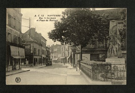 Nanterre.Rue Saint-Germain.Place du Martroy