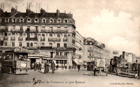 Nantes Tramway Place-du Commerce 1907