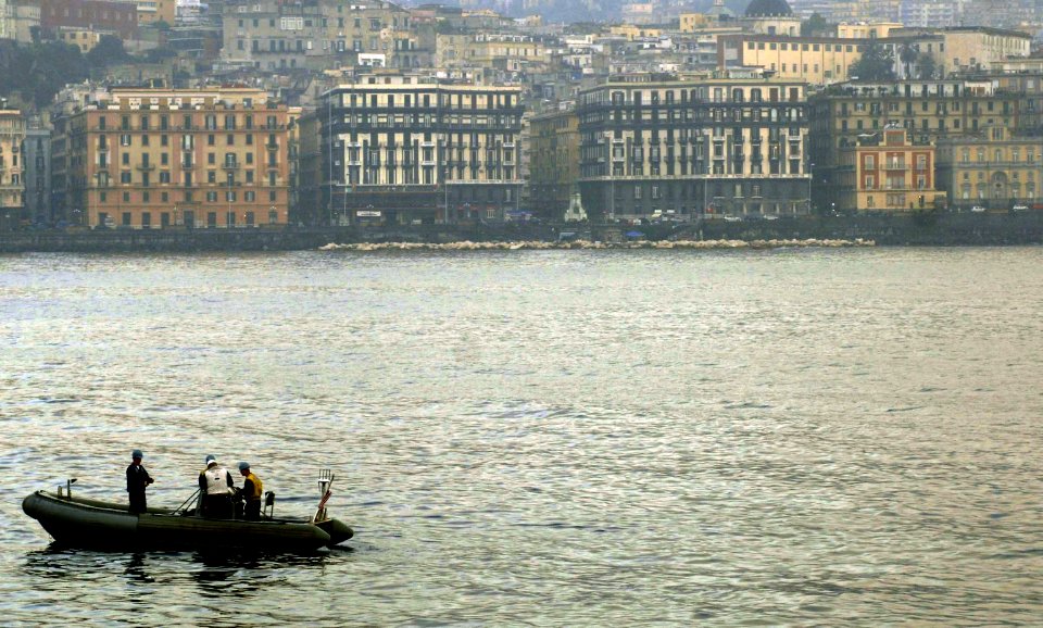Naples shoreline from USS Anzio