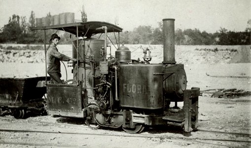 Narrow-gauge 0-4-0T steam locomotive at the Milwaukee Cement Company (M.C. C°.) photo