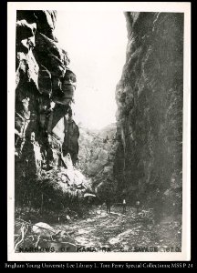 Narrows of Kanarra C.R. Savage 1870