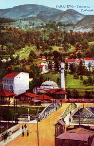 Narrow-Gauge-Railway Ostbahn Sarajevo Miljacka Bridge-Skenderija