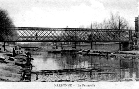 Narbonne Aude postcard passerelle