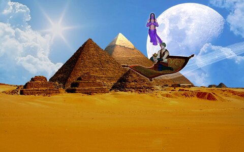 Pyramids fairy tales mysticism photo