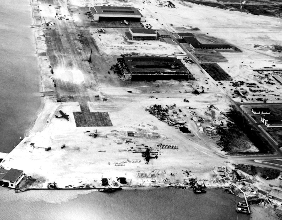 NAS Kaneohe Bay aerial after Japanese attack 1941
