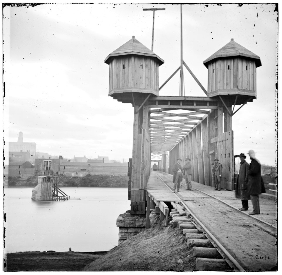 Nashville, Tennessee. Fortified bridge over the Cumberland River LOC cwpb.02090