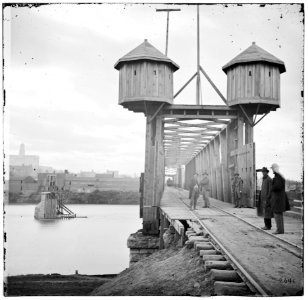 Nashville, Tennessee. Fortified bridge over the Cumberland River LOC cwpb.02090