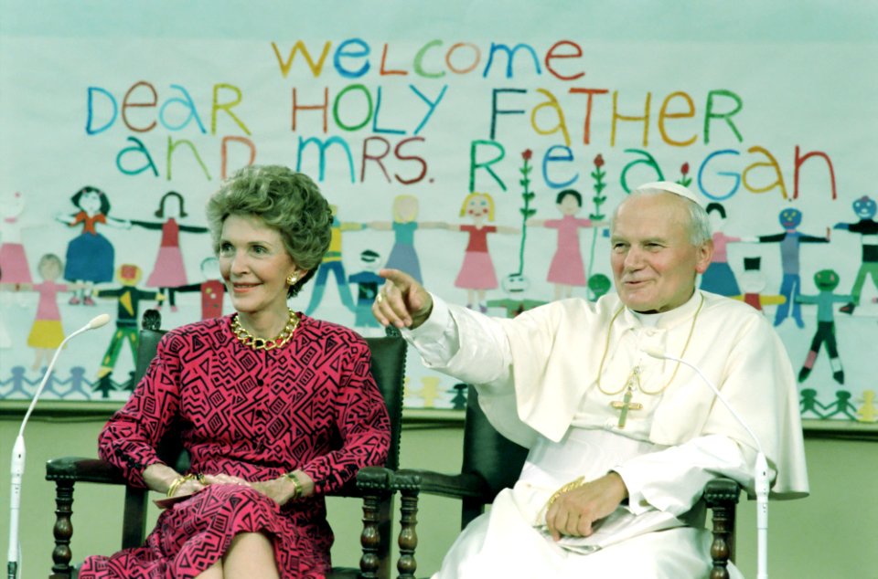 Nancy Reagan and Pope John Paul II