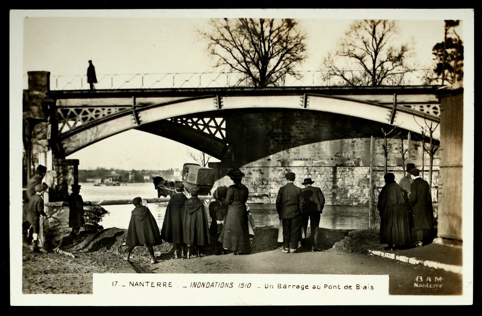 Nanterre.Pont de Biais.Inondations 1910