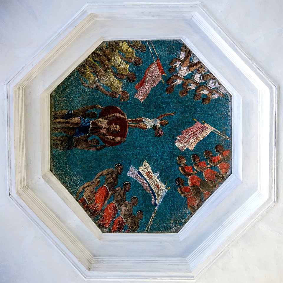 Metro MSK Line2 Novokuznetskaya Mosaic Athletes