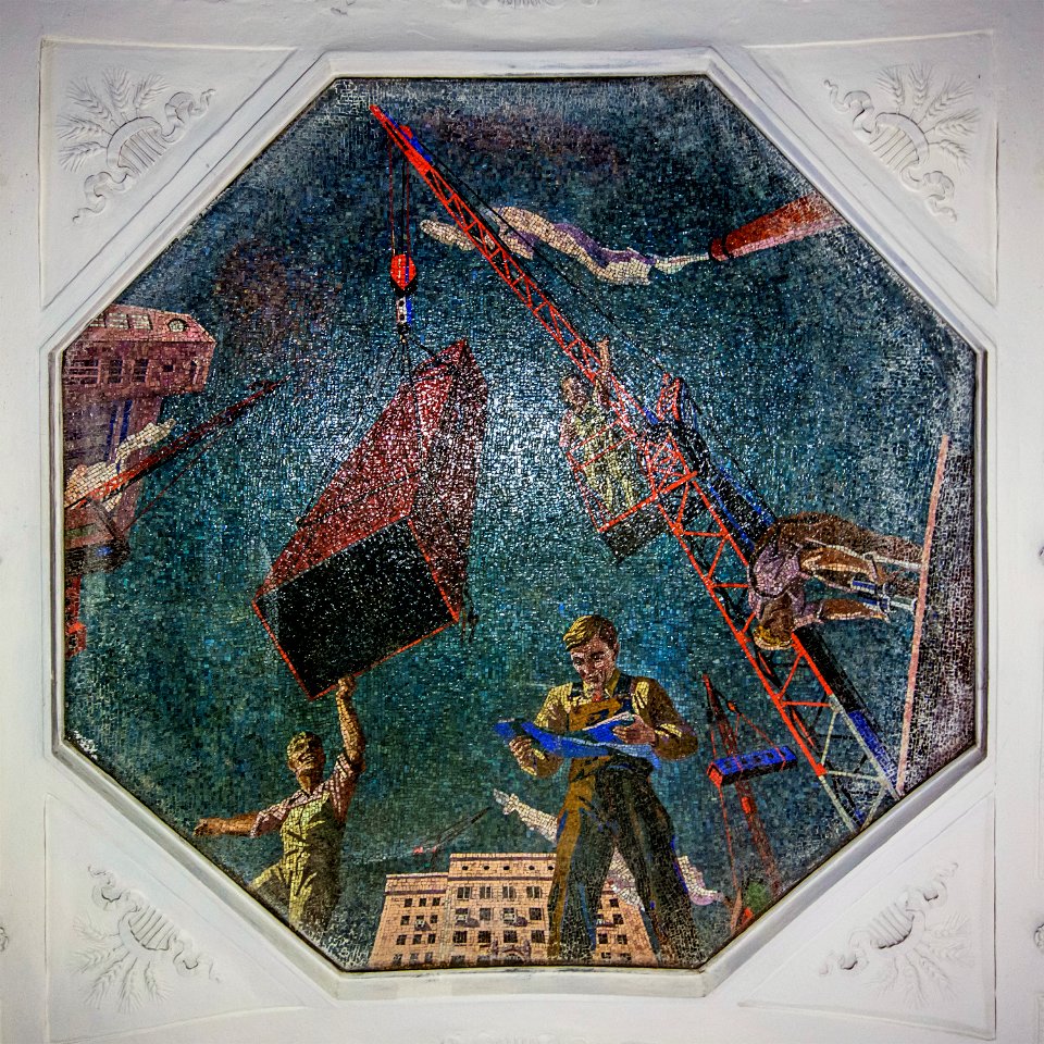 Metro MSK Line2 Novokuznetskaya Mosaic Builders