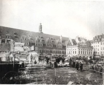 Naschmarkt Leipzig Abriss Ostseite 1907